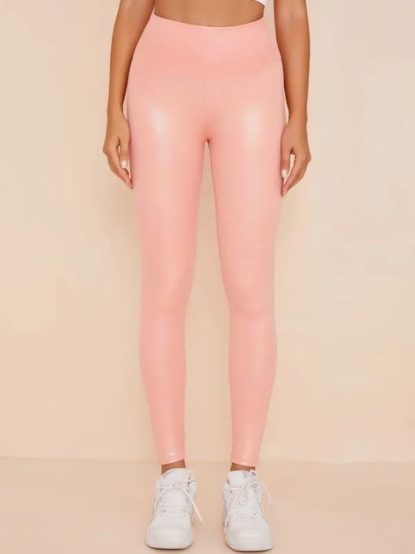 ZASUWA Female Solid Color Glossy Leggings