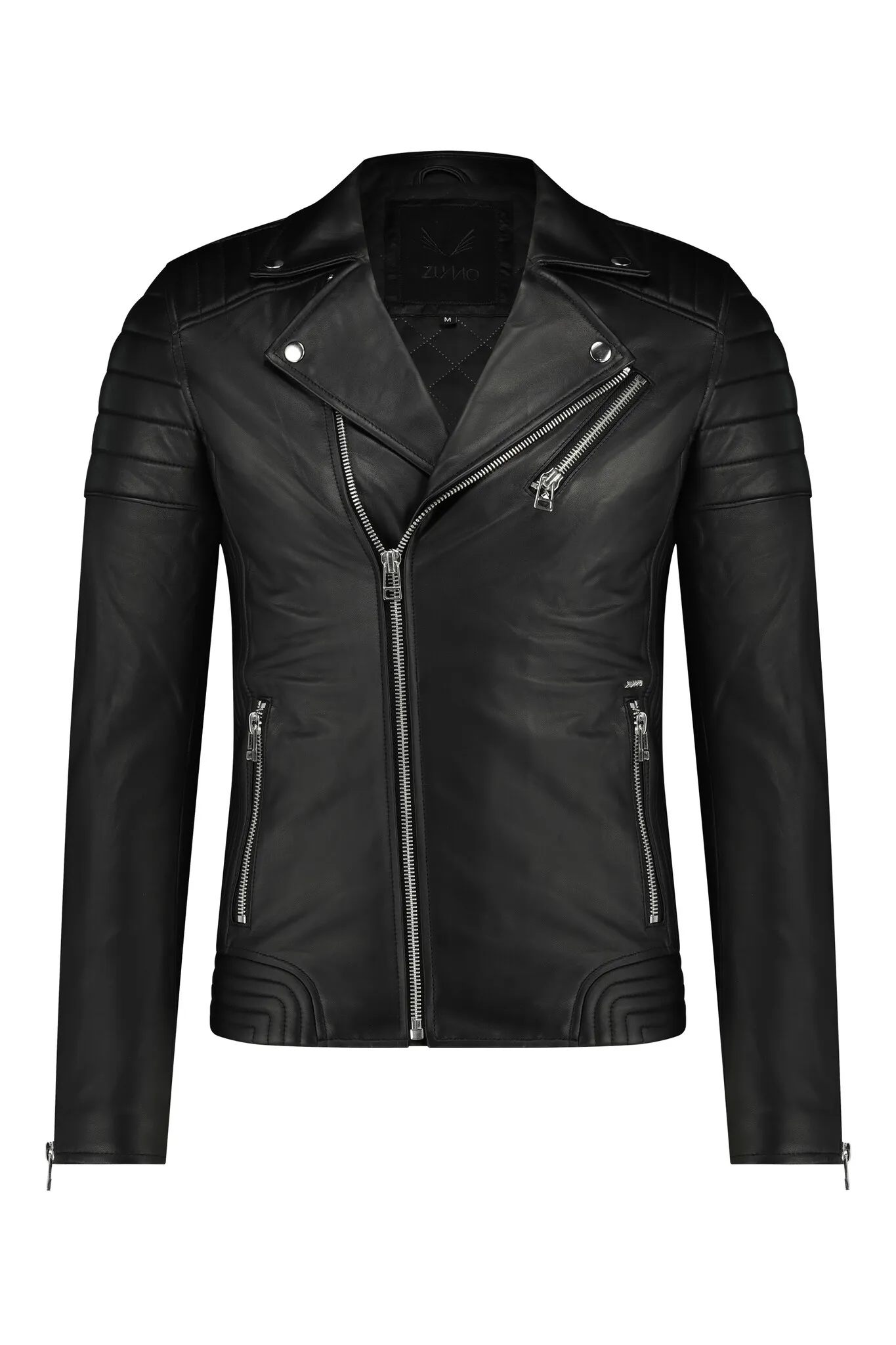 Zumo Slim Fit Leather Jackets NORTON Black